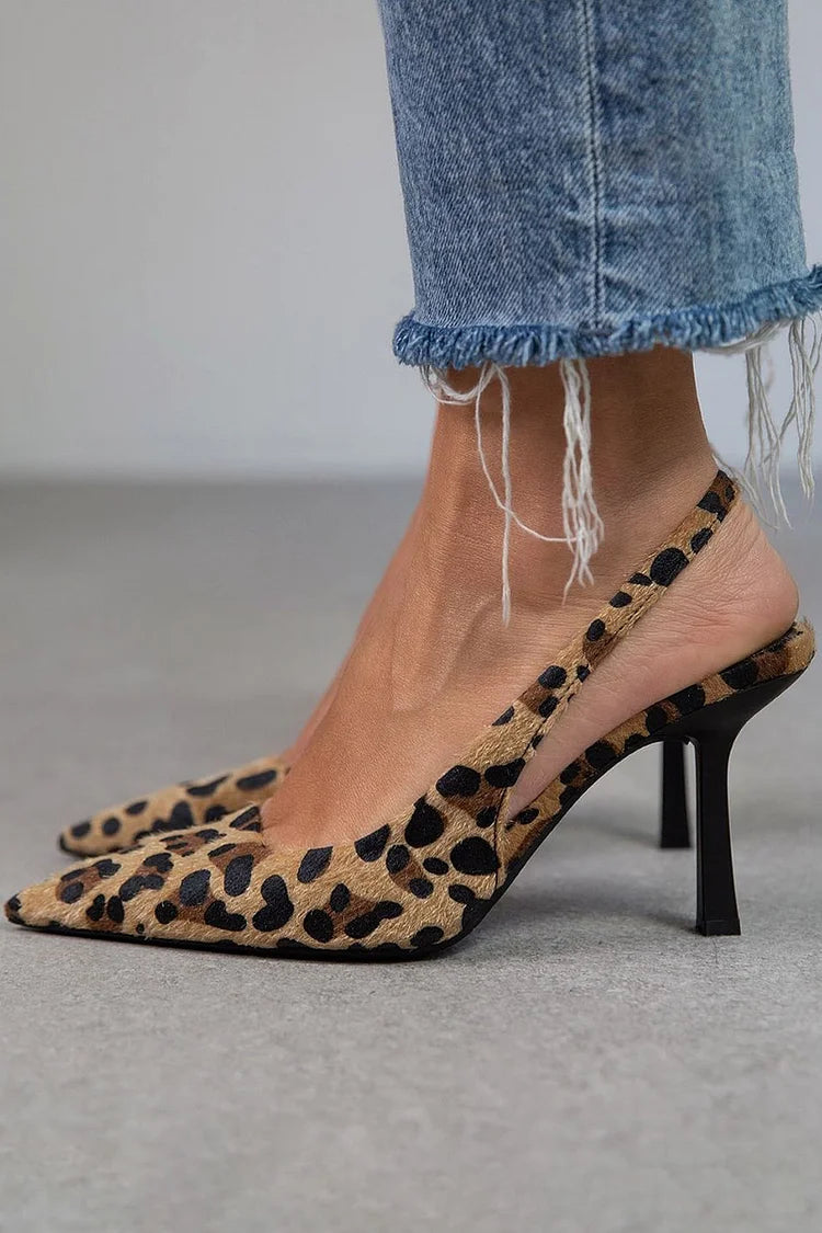 Avery™ | D’Orsay augstpapēžu apavi ar leoparda rakstu