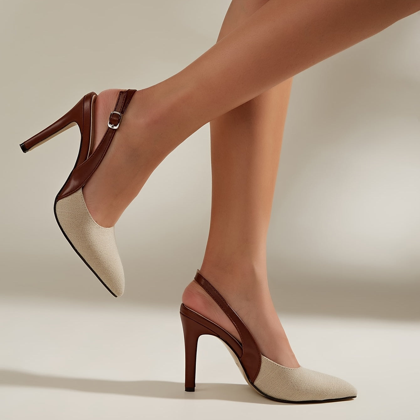 Amélie™ | Kontrastējoši slingback papēži