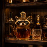 Viskija pudele — Rebel Raccoon limitētā izdevuma versija