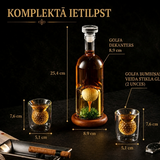 Viskija pudele - Golfa komplekts ar glāzēm