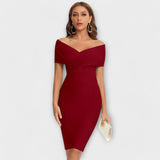 Lara | Eleganta V-veida kakla izgriezuma mini kleita