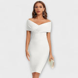 Lara | Eleganta V-veida kakla izgriezuma mini kleita
