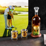Viskija pudele - Golfa komplekts ar glāzēm